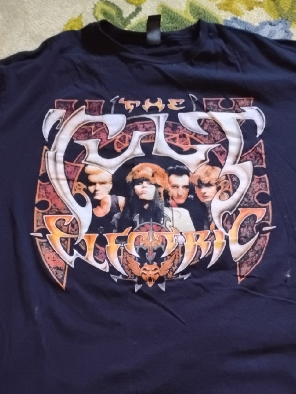 Men's Black Large The Cult Electric Rock Band Music Shirt Gildan